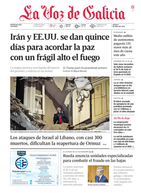 Cover of La Voz de Galicia (Lugo)