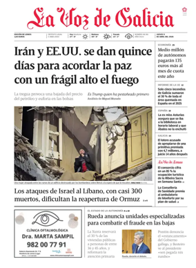 Cover of La Voz de Galicia (Monforte)