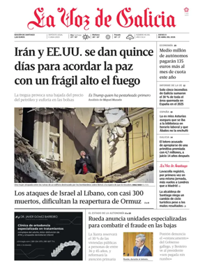 Cover of La Voz de Galicia (Santiago)