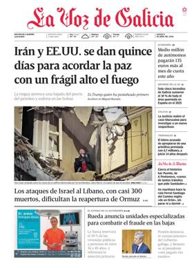 Cover of La Voz de Galicia (Viveiro)