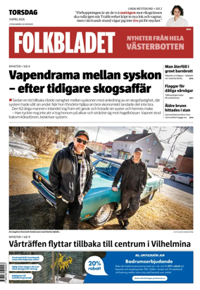 Cover of Folkbladet Vasterbotten