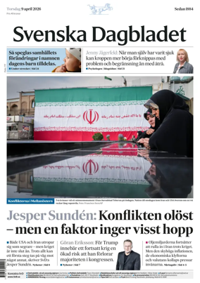 Cover of Svenska Dagbladet