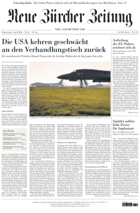 Cover of Neue Zurcher Zeitung