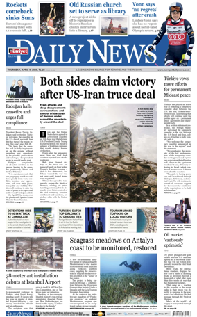 Cover of Hurriyet Daily News & Economic Review