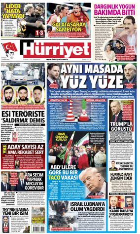 Cover of Hurriyet