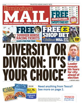 Cover of Birmingham Mail