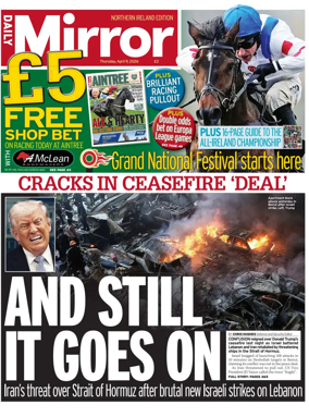 Cover of Daily Mirror (Northern Ireland)