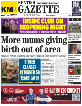 Cover of Kentish Gazette Canterbury & District