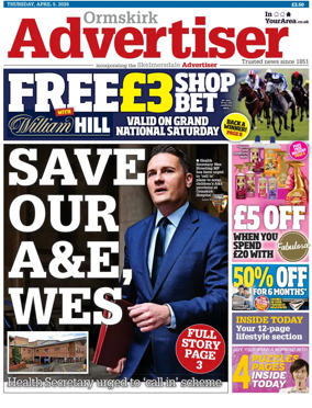 Cover of Ormskirk Advertiser