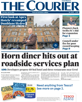 Cover of The Courier & Advertiser (Perth and Perthshire Edition)
