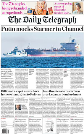 Cover of The Daily Telegraph