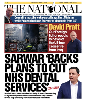 Cover of The National (Scotland)