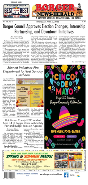 Cover of Borger News-Herald