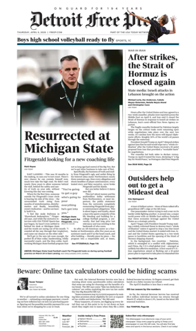 Cover of Detroit Free Press