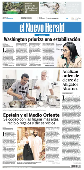 Cover of El Nuevo Herald