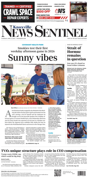Cover of Knoxville News Sentinel