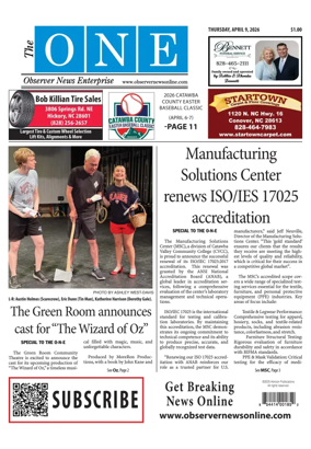 Cover of Observer News Enterprise