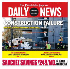 Cover of Philadelphia Daily News