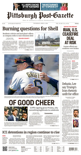 Cover of Pittsburgh Post-Gazette
