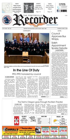 Cover of Porterville Recorder