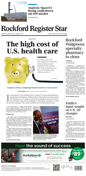 Cover of Rockford Register Star