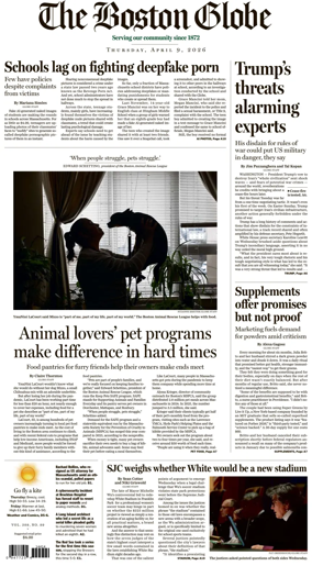 Cover of The Boston Globe