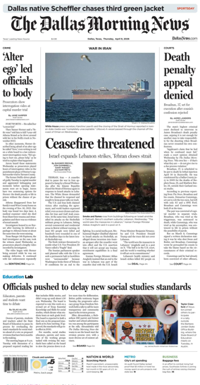 Cover of The Dallas Morning News