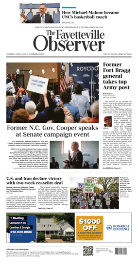 Cover of The Fayetteville Observer