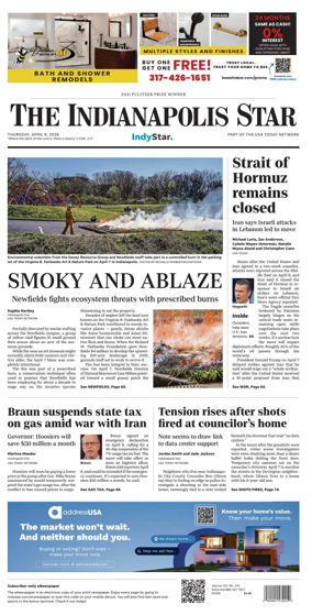 Cover of The Indianapolis Star