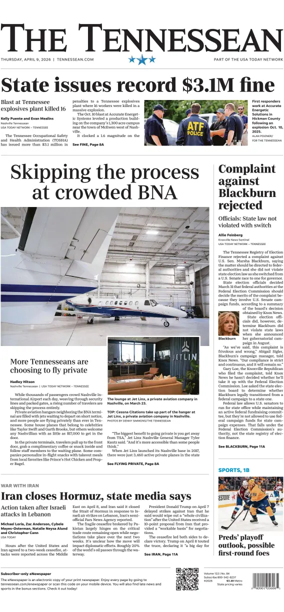 Cover of The Tennessean