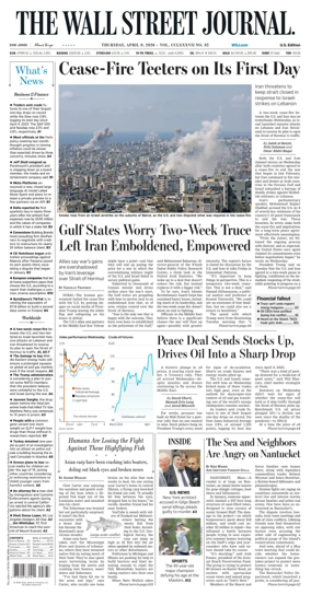 Cover of The Wall Street Journal