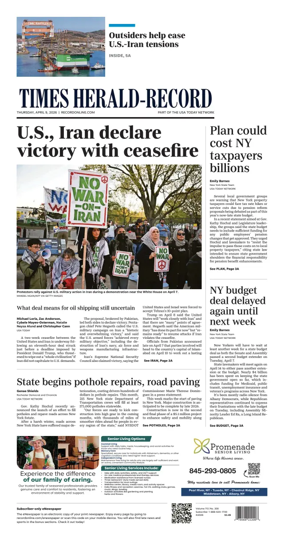 Cover of Times Herald-Record