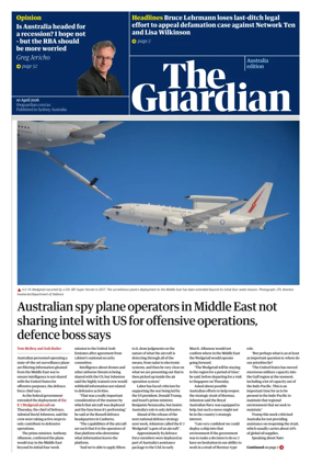 Cover of The Guardian Australia