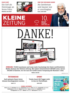 Cover of Kleine Zeitung Kaernten