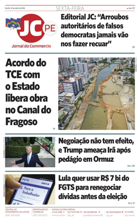 Cover of Jornal do Commercio