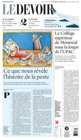 Cover of Le Devoir