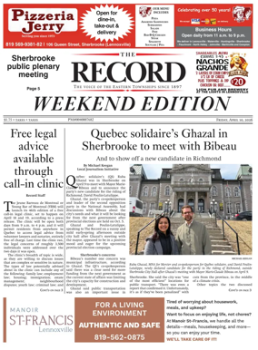 Cover of Sherbrooke Record