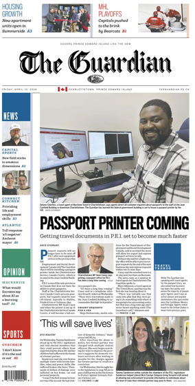 Cover of The Guardian (Charlottetown)