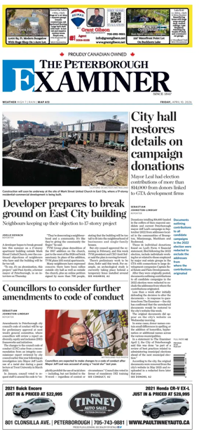 Cover of The Peterborough Examiner