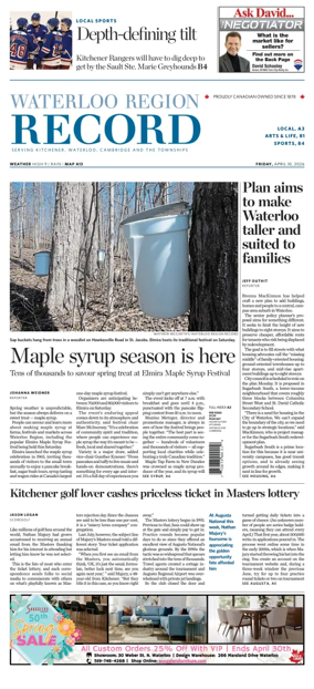 Cover of Waterloo Region Record