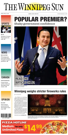 Cover of Winnipeg Sun