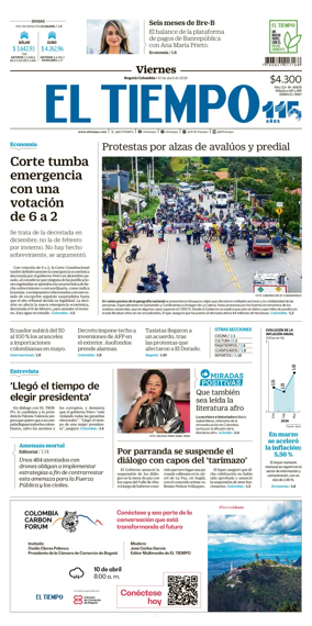 Cover of El Tiempo (Bogota)