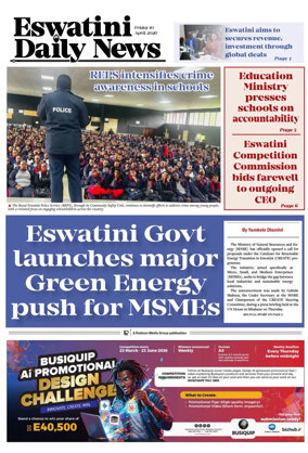 Cover of Eswatini Daily News