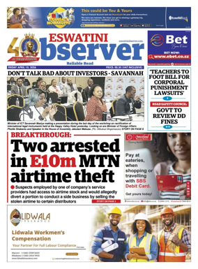 Cover of Eswatini Observer