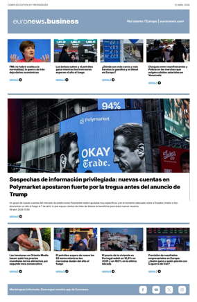 Cover of Euronews Business (Spanish) Compiled Edition
