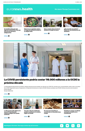 Cover of Euronews Health (Spanish) Compiled Edition