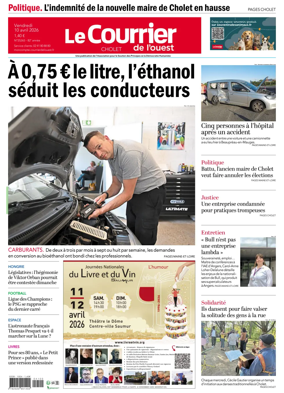 Cover of Le Courrier de l’Ouest (Cholet)