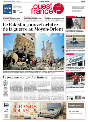 Cover of Ouest France (Dinan)