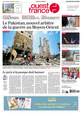 Cover of Ouest France (Les Sables-d'Olonne)