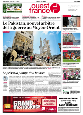 Cover of Ouest France (Mayenne)